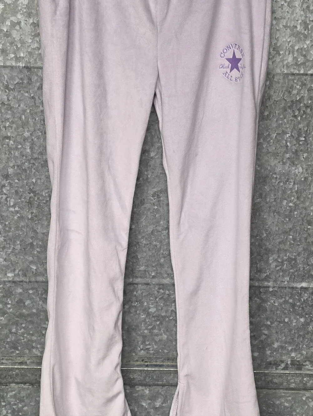 Converse Purple Velour Hoodie & Pants 2 Pc Set Girls Medium 8-10